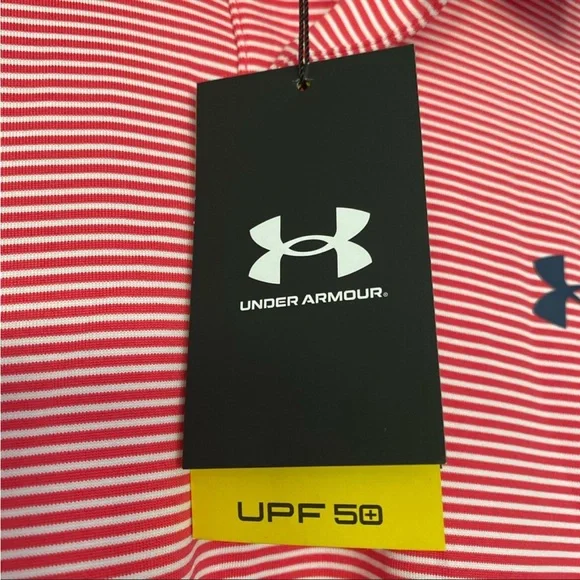 {Under Armour} Striped Classic-Fit Performance Golf Polo - Men’s Small - NWT - Picture 10 of 11